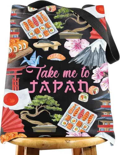 Miniatura 7 de WZMPA Bolsa de cosméticos de viaje de Japón Regalo de recuerdo de Japón Llévame a Japón Bolsa de cremallera Bolsa de regalo de cultura japonesa