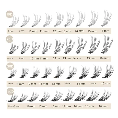 Miniatura 4 de Extensiones de pestañas individuales 20D, pestañas individuales, 240 extensiones de pestañas individuales 20D, extensiones de pestañas suaves