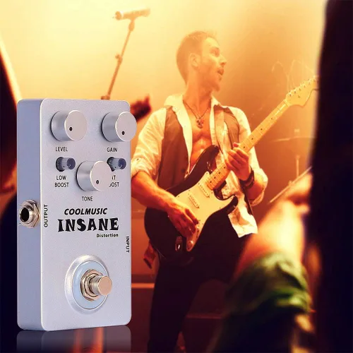 Miniatura 6 de COOLMUSIC C-DI01 Insane Distortion Pedal de distorsión de bajo para guitarra