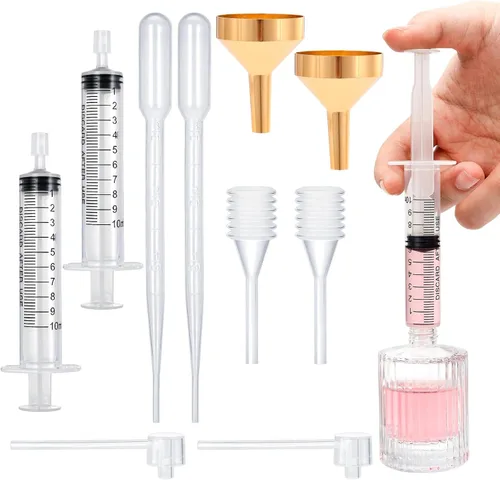 Miniatura 11 de 10 piezas de kit de herramientas de recarga de perfume, herramientas de transferencia de dispensador de perfume de plástico, juego de herramientas