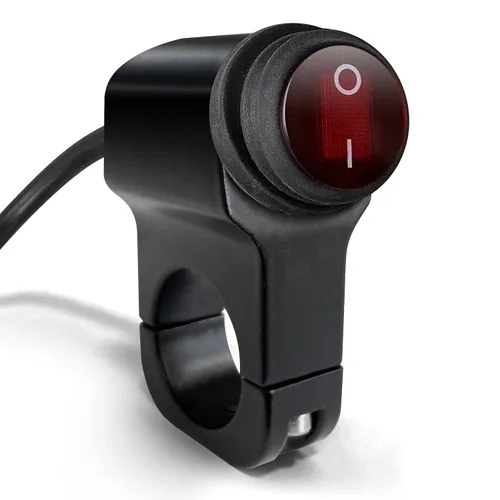 Miniatura 8 de Interruptor de manillar de motocicleta, interruptor de luz para manillar de motocicleta, interruptor de luz de manillar de 12 V, aleación