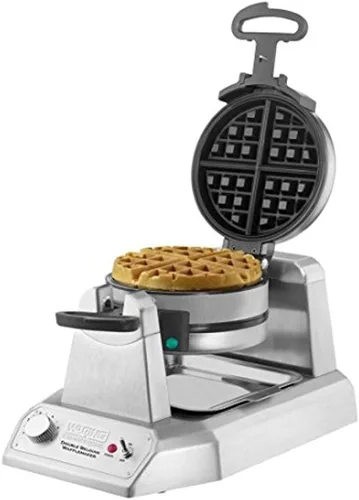 Miniatura 12 de Waring Commercial WW180X waflera belga simple de resistencia alta, placas antiadherentes recubiertas, produce 25 waffles por hora, 120V, 1200W