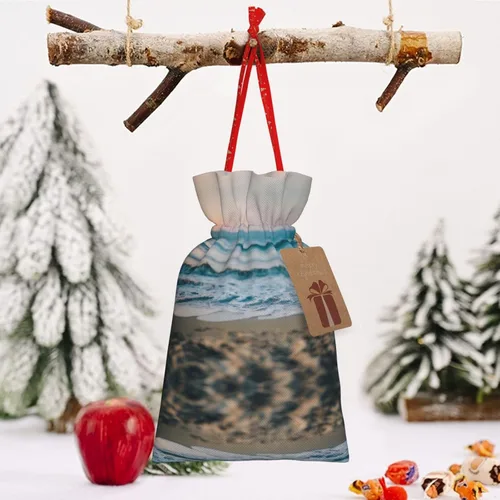 Miniatura 8 de MDATT Bolsas de regalo con cordón de playa y mar, bolsas de regalo de 5 x 7 pulgadas para bodas, Navidad, cumpleaños, decoración de Halloween