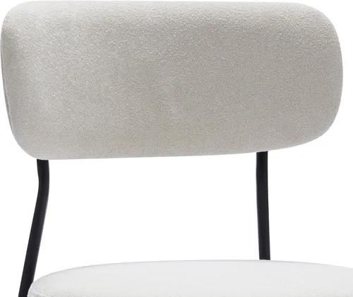 Miniatura 6 de DUHOME Silla de comedor de 2, sillas de comedor acolchadas sin brazos con patas de metal negro, silla auxiliar moderna con respaldo de mediados