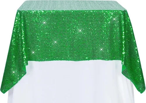 Miniatura 108 de PartyDelight Mantel de lentejuelas redondo de 50 pulgadas, color dorado claro, adorno de mesa para decoración de bodas, fiestas, cumpleaños