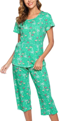 Miniatura 2 de ENJOYNIGHT - Juego de pijama con pantalones capri para mujer