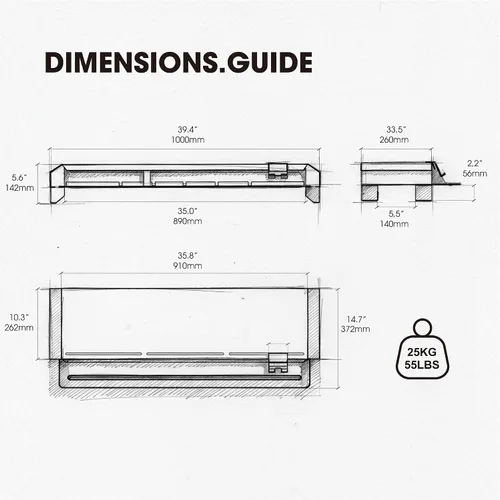 Miniatura 5 de Fenge Soporte de monitor para escritorio, elevador de monitor doble de 39 pulgadas para 2 monitores, estante de escritorio de madera maciza