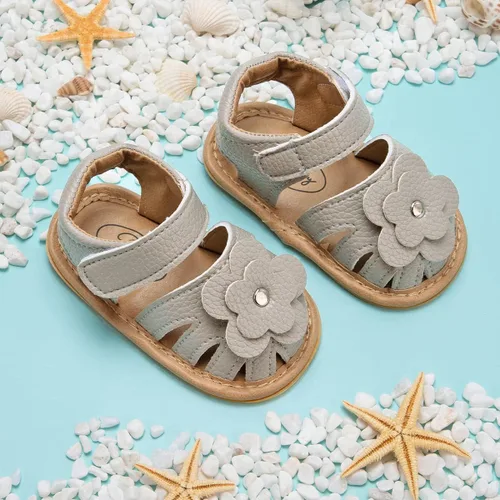 Miniatura 144 de Meckior Sandalias de verano con punta abierta y suave de piel sintética para bebés y niñas pequeñas