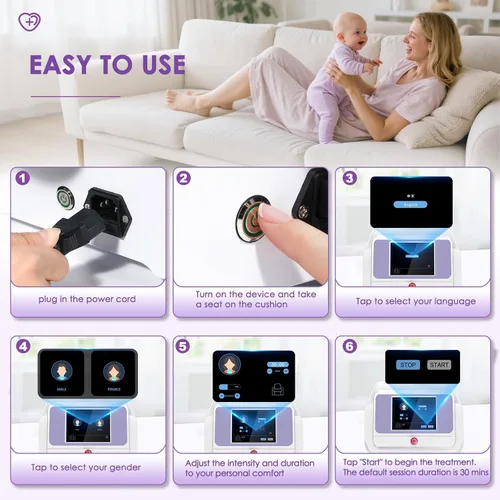 Miniatura 9 de Ejercitador muscular del suelo pélvico, entrenador portátil de Kegel para recuperación posparto y bienestar muscular, control de vejiga de uso