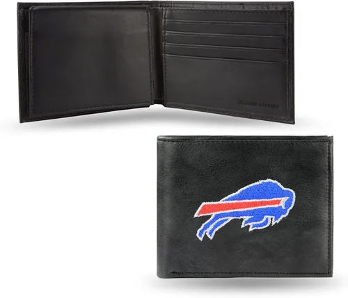 Miniatura 29 de Rico Industries Billetera de cuero bordada para hombre de la NFL