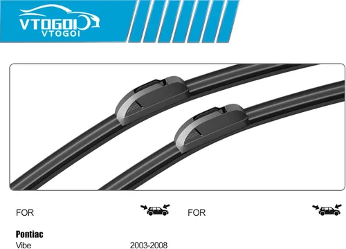 Miniatura 3 de VTOGOI Escobillas limpiaparabrisas con juego de escobillas traseras para Pontiac Vibe 2003-2008, escobillas limpiaparabrisas de repuesto