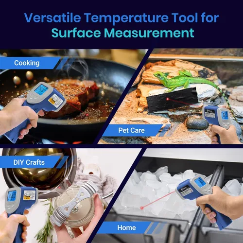 Miniatura 2 de Etekcity Termómetro infrarrojo láser pistola de temperatura 1080, -58°F ~ 1130°F para carne, alimentos, dulces, pizza, horno, pistola de calor