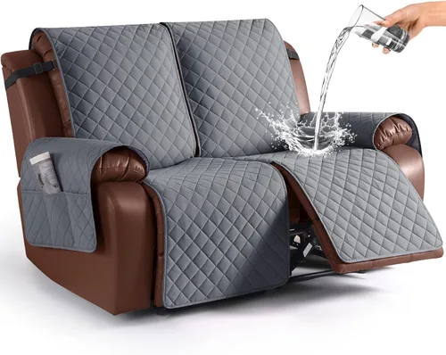 KinCam Funda impermeable para sofá biplaza reclinable, fundas antideslizantes para sofá reclinable de 2 asientos, funda de sofá reclinable,