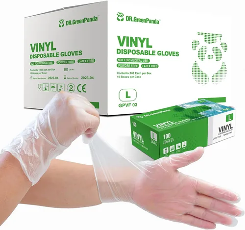 Miniatura 21 de Dr.GreenPanda Clear Vinyl Disposable Gloves Food Safe Latex Free Powder Free for Cooking Cleaning Food Service GPVF or MPVF