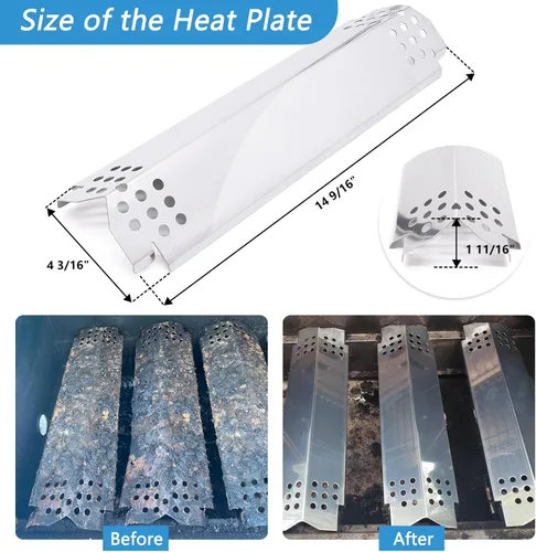 Miniatura 3 de Piezas de repuesto para parrilla Nexgrill de 4 quemadores 720-0830H, 720-0783E, 720-0830D, 5 quemadores 720-0888N, 720-0888, rejillas de parrilla