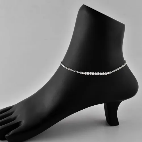 Miniatura 81 de YANARA Pulsera de tobillo para mujer, piedra de nacimiento natural, cuentas de piedras preciosas, tobillera delicada hecha a mano de 9 pulgadas +