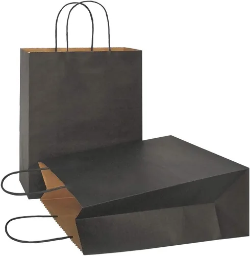 Miniatura 64 de AZOWA Bolsas de regalo mini de papel kraft con asas (Azul claro, 4x2.4x6, 25 piezas)