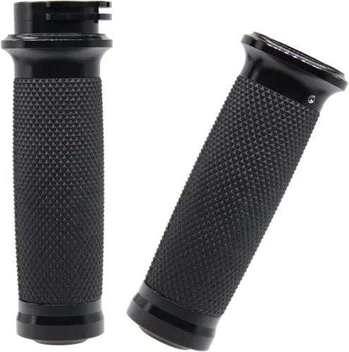 Empuñaduras de manillar de motocicleta de 1 pulgada antideslizantes de goma rombo universal para Harley Kawasaki Yamaha Suzuki