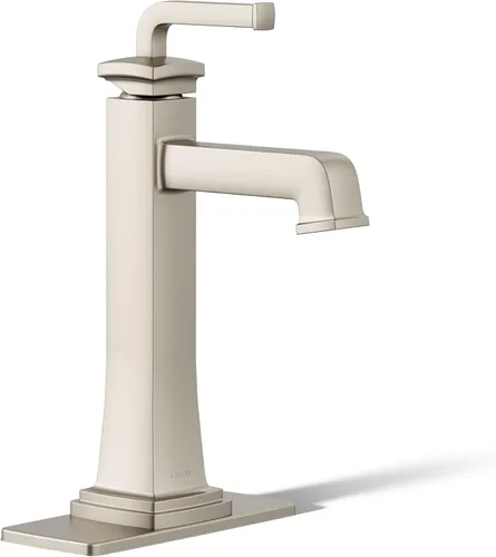 Miniatura 40 de KOHLER K-27399-4K-2MB Riff - Grifo de lavabo de baño amplio, grifos de baño de 3 agujeros con drenaje clicker, 1.0 GPM, latón moderno cepillado
