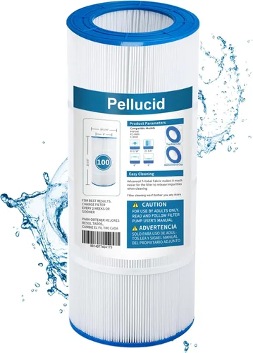 PELLUCID Filtro de piscina CC100 compatible con CCRP100, PAP100, PAP100-4, C-9410, R173215, Filbur FC-0686, 59054200, 160316, 160354, Predator