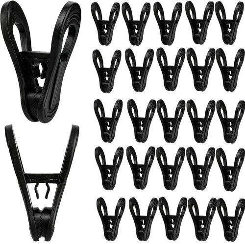 Yopay 50 clips de gancho para perchas, pellizcos fuertes y fáciles de enganchar, clips de plástico multiusos para niños, para el hogar, oficina,