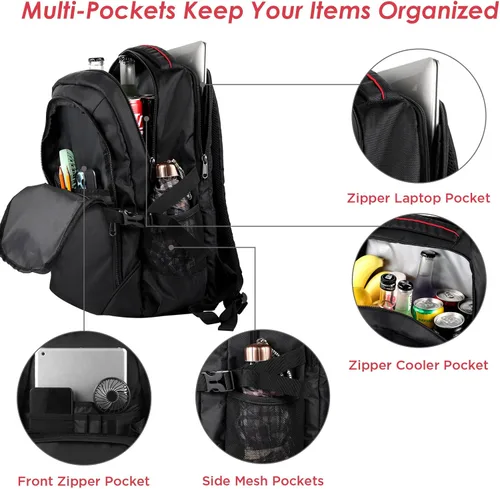 Miniatura 6 de OUTXE Mochila térmica térmica de 22 litros con aislamiento para laptop de 15.6 pulgadas, mochila de almuerzo para el trabajo diario mochilas