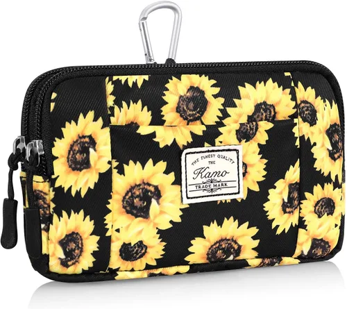 Miniatura 18 de KAMO Funda multiusos de lona horizontal para smartphone, funda para teléfono celular con asa para cinturón, bolsas de cinturón para mujeres, funda