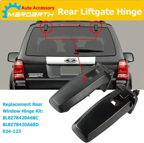 Miniatura 2 de 8L8Z78420A68D Juego de bisagras para ventana trasera, bisagra de vidrio para compuerta trasera derecha e izquierda, repuesto para Escape 2008-2012