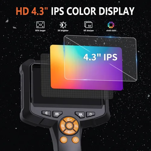 Miniatura 2 de Daxiongmao Cámara de boroscopio HD 1080P, endoscopio impermeable IP67 con 8 luces LED ajustables, cámara de serpiente semirrígida de 16.5 pies