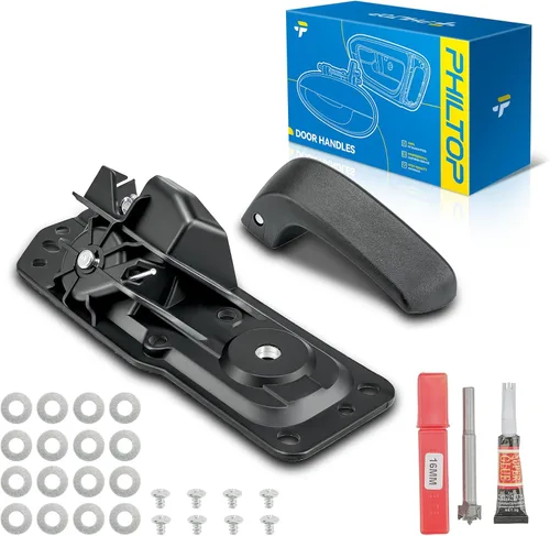 Miniatura 26 de PHILTOP Manija de puerta exterior 3 piezas delantera izquierda y derecha y trasera derecha para Chevy Express 1500/2500/3500, reemplaza # 79320