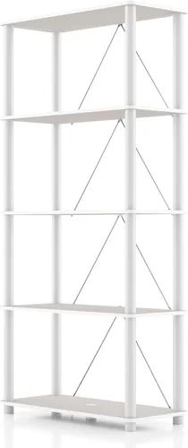 Miniatura 45 de Homes: Inside + Out Apexa Unidades de Estantería Estrecha Moderna de 4 Niveles, Estantes de Exhibición para Coleccionables, Estante de Pie de Fácil