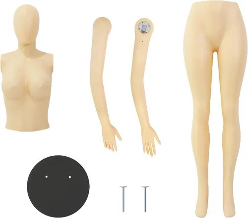 Miniatura 9 de Maniquí femenino de cuerpo completo de 63", maniquí de exhibición de estilo brasileño con base de metal para tiendas de ropa minorista
