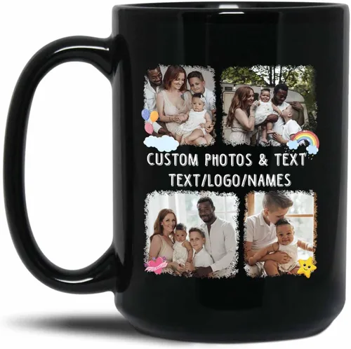 Miniatura 12 de Taza de café personalizada con la bandera estadounidense para el abuelo y el día del padre, nombres personalizados para papá y niños, taza