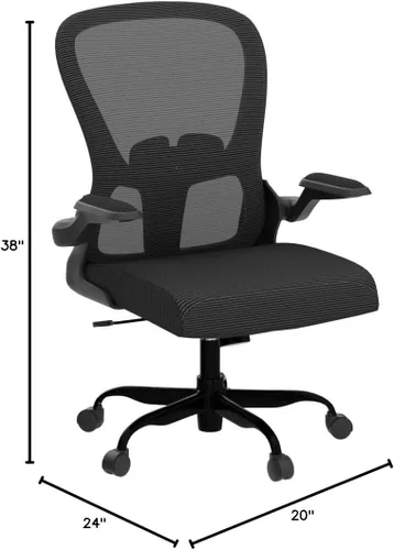 Miniatura 2 de Silla de oficina ergonómica, cómoda silla giratoria para oficina en casa, silla de escritorio de malla transpirable, silla de computadora de apoyo