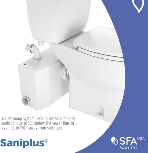 Miniatura 3 de SFA SANIFLO - Saniplus - Bomba de maceración - Aplicaciones para baño completo - Propósito dual - Acero inoxidable endurecido - 4 años de garantía