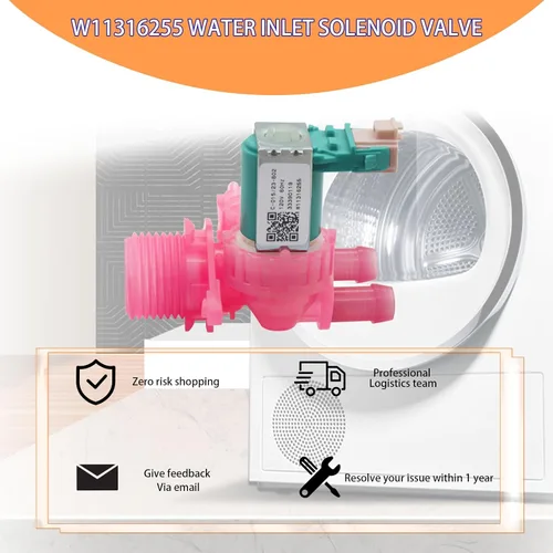 Miniatura 6 de W11316255 Válvula de entrada de agua de lavadora apta para lavado de Whirlpool Maytag Amana Sustituye a W11036928 33490439 4922254 PS12711563