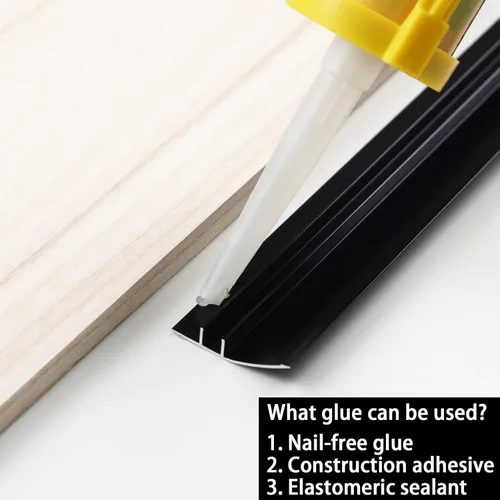 Miniatura 4 de Tiras autoadhesivas para cubrir el suelo, tira de umbral de transición de piso de aluminio de madera a azulejo, tira de puerta duradera y fácil