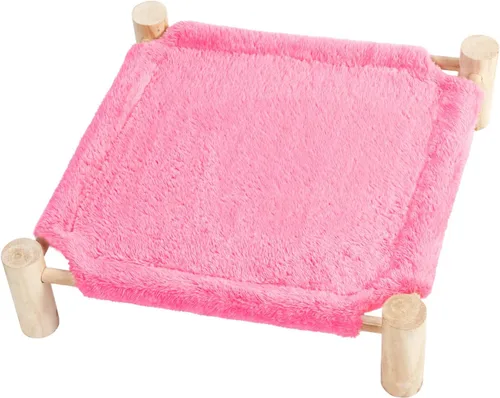 Miniatura 18 de Patas Lague Hamaca Cama para Gatos y Perros Pequeños, Cama Elevada de Madera Transpirable para Mascotas Gatos Conejos con Refrigeración para Arrow