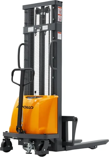 Miniatura 11 de APOLLO Apilador de paletas semi eléctrico Economy Hand Pallet Lift Stacker Carretilla elevadora con patas de horquilla 3300lbs Capactiy 98" Altura