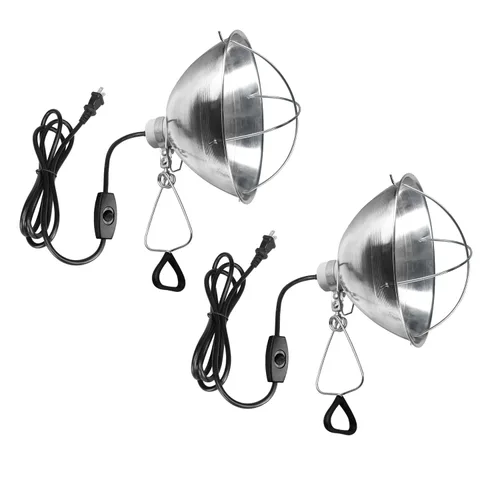 Miniatura 9 de Simple Deluxe Enchufe de luz de abrazadera con reflector de aluminio de 5.5 pulgadas, apto para lámpara de máximo 60 vatios (sin bombilla incluida)