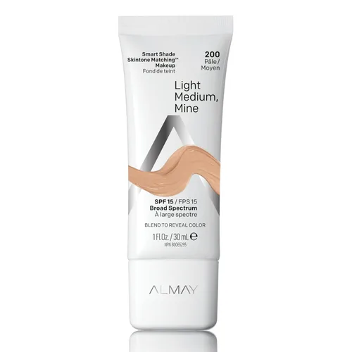 Miniatura 12 de Almay Skintone Matching Foundation, Base Smart Shade para el rostro con SPF 15, Hipoalergénico, Sin aceite, Probado por dermatólogos, 300 Straight