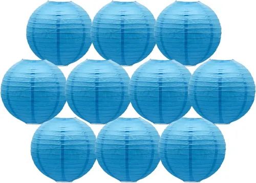 Miniatura 36 de Linternas de papel doradas chinas, japonesas, colgantes, redondas, para decoración de fiesta de Año Nuevo y Año Nuevo Lunar (12 unidades)