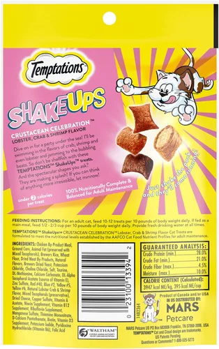 Miniatura 3 de Temptations ShakeUps - Golosinas crujientes y suaves para gatos, sabor a celebración de crustáceos, bolsa de 2.47 onzas, (paquete de 12)