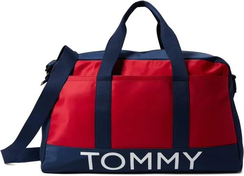 Tommy Hilfiger Kayna II - Tamaño grande convertible para fin de semana logotipo atrevido bloque de color nailon rojoblancoazul talla única