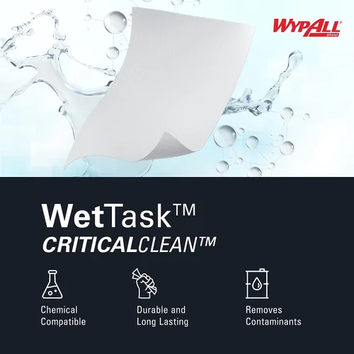 Miniatura 8 de WypAll Toallitas húmedas CriticalClean para blanqueador, desinfectantes y desinfectantes (06471), tirador central, blanco, solo recarga