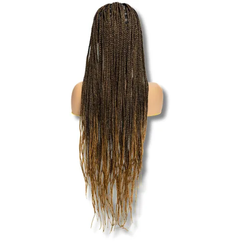 Miniatura 4 de PIB Peluca de encaje completo individual de 12 pulgadas, diseño de Passion Twist con raya cuadrada, pelucas trenzadas sin nudos para mujeres negras