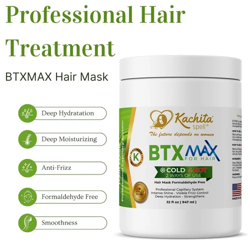 Miniatura 3 de Kachita Spell BTXMAX - Mascarilla para cabello seco y dañado, tratamiento de queratina y aceite de argán para hidratación, control