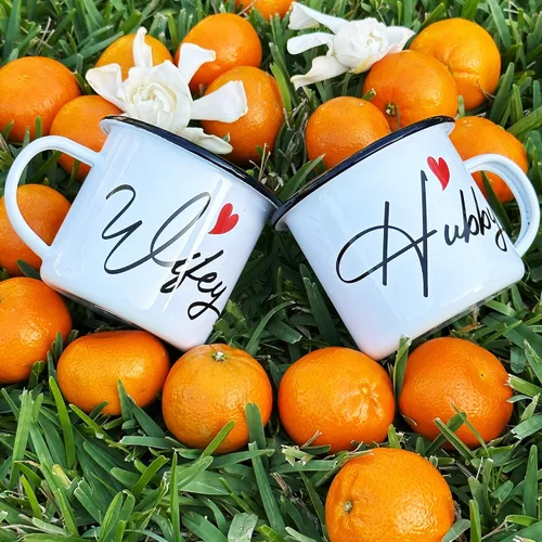 Miniatura 6 de Mr and Mrs - Juego de tazas de café, tazas de pareja, para él y ella, juego de tazas de café Mr and Mrs para él y ella, tazas para él y ella, tazas
