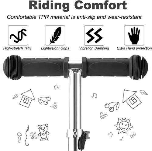 Miniatura 7 de Puños de scooter - Manillar de bicicleta para niños de 0.874 in Empuñaduras de mango de scooter para 2, 3, 4 ruedas, scooter Kick Kid Scooter