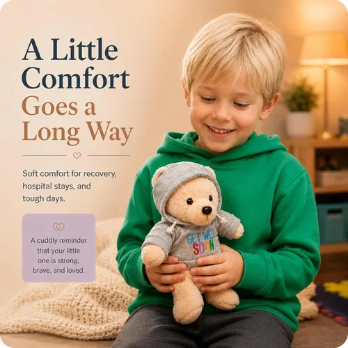 Miniatura 5 de Ganz Regalo de amigdalectomía Get Well Soon Teddy Bear con amígdalas de despedida para niños, juego de regalo de libro para niños, recuperación